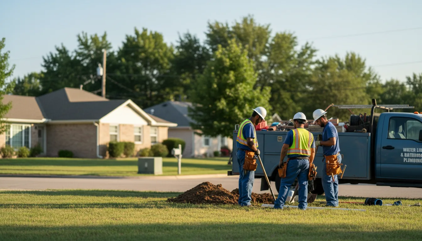 Residential water line and bathroom plumbing service in Hillsboro, AL
